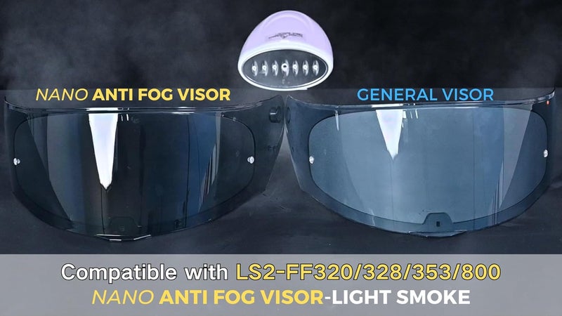 Logto Compatible with LS2 FF353/320/328/800 Helmets Visor Tint Replacement Motorcycle Helmet Face Shield (Anti Fog Visor-Light Smoke) - Image 2